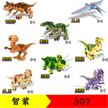 80PCS ZM307 Jurassic Action Figure Dinosaurs World Building Blocks Velociraptor Tyrannosaurs Rex Pterosauria Toys for Children 2024 - buy cheap