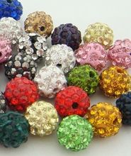 10mm new best 100pcs/lot c4323 Mixed multi color Micro Pave CZ Disco Ball Beads  crystal  Bead Bracelet Neacklace Spacer 2024 - buy cheap