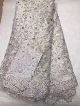 Tela de encaje africano para vestido de novia, gasa suiza con piedras, algodón suizo de alta calidad, 2018, LYY911A 2024 - compra barato