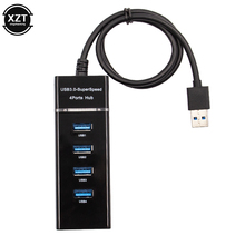 Hub usb 3.0 de alta velocidade, 4 portas, múltiplos cubos, expansão para pendrive, pc, computador, laptop, adaptador 2024 - compre barato