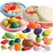 Новые поступления, Набор игрушечных кухонных игрушек для ролевых игр, пластиковая пищевая игрушка для резки фруктов, овощей, еды для детей, игрушки для игр, подарки 2024 - купить недорого