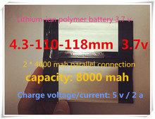 [L304] 43110118 3,7 в, 8000 мАч,[40110120]; Полимерный литий-ионный/литий-ионный аккумулятор для планшетных ПК, vido,ployer 2024 - купить недорого