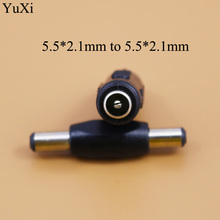 Yuxi 3 pçs de conector de tomada 5.5*2.1mm dc, conector macho para macho fêmea para fêmea 5.5x2.1mm, adaptador de tomada de painel de montagem 2024 - compre barato