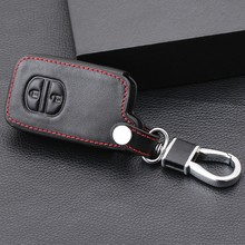 Leather Key Case 2 Buttons For Toyota Avalon Camry Corolla Rav4 Auris Yaris Prius Fob Protector Key Case 2024 - buy cheap