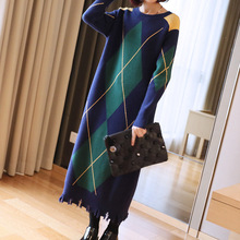 Vestido suéter feminino inverno mulheres longo jumper quente vestidos de malha estilo coreano vestidos de inverno feminino 2018 kk2497 2024 - compre barato