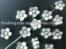 720 pçs miçangas espaçadoras flores com 5 folhas de prata tibetana a71 2024 - compre barato