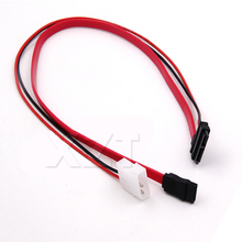 PZ 1 шт. SATA кабели питания для Molex Slim SATA 13 pin(7P + 6P) до 7pin + кабель питания 1 для SATA Slimline port 30 см/1 фут/12 дюймов 2024 - купить недорого