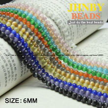 Jnby miçangas soltas com pedras de gato, faça você mesmo, miçangas e braceletes de vidro com 6mm, 50 peças 2024 - compre barato