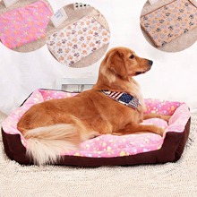 Fashion Pet Small Large Warm Paw Print Dog Puppy Cat Pig Fleece Soft Blanket Beds Mat 2024 - buy cheap