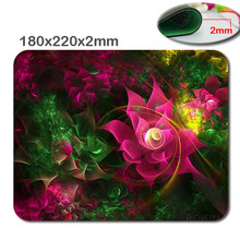 Profissional de impressão rápida antiderrapante durável 2015 quente novo rosa flores borracha silicone optical gaming mouse pad 180x220x2mm 2024 - compre barato