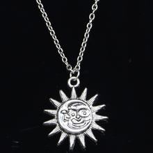 20pcs New Fashion Necklace 28x25mm double sides sun moon Pendants Short Long Women Men Colar Gift Jewelry Choker 2024 - buy cheap