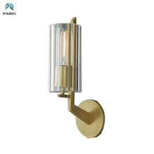 American RH Loft Paint Gold / Black Metal E14 Led Wall Lamp Glass Lampshades Lustre Luminarias Sconces Living Room Bracket Light 2024 - buy cheap