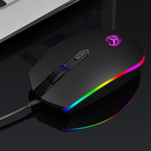 Mouse gamer profissional com fio usb 1600dpi, 4 botões, mouse óptico luminoso de led para jogos em computador e pc 2024 - compre barato