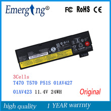 11.4V 24Wh New  Original Laptop Battery for lenovo ThinkPad  T470 T570 P51S 01AV427 01AV426 2024 - buy cheap