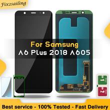 Pantalla LCD Super AMOLED para Samsung Galaxy A6 Plus A6 + 2018 A605F, montaje de pantalla táctil, piezas de repuesto 2024 - compra barato