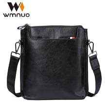 Wmnuo-Bolso de hombro de cuero de vaca 100% auténtico para hombre, bandolera cruzada con cremallera, para Ipad, para negocios, 5008 2024 - compra barato