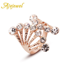 Ajojewel Size 6-9 Fashion Female White Color Crystal Ring Hand Jewelry Unique Style Brand 2024 - buy cheap