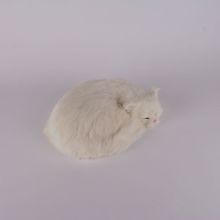 cute white simulation cat doll plastic&fur beautiful sleeping cat model gift 27x6x20cm a98 2024 - buy cheap