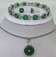 fine Lovely Wonderful word Pretty green gem gem necklace bracelet earring  gem women's jewelry lady's Jewelry American style 2024 - buy cheap