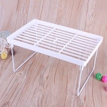 New High Quality Home Kitchen Plastic Foldable Storage Shelf Rack Bathroom Holder Organizer Desk Bookshelf #232983 2024 - buy cheap