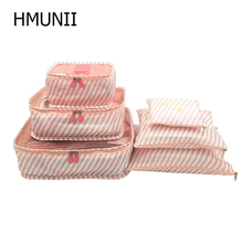 HMUNII-Conjunto de neceser de viaje para equipaje, organizador de equipaje impermeable, bolsa de maleta, organizador de ropa, accesorios de viaje, 6 unidades, nuevo 2024 - compra barato