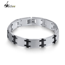 SAISEE High Quality Chain Link Men Bracelets Bangle Male 316L Stainless Steel Bracelets Wristband Men Jewelry Wholesale Gift 2024 - buy cheap