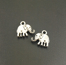 15 Uds. De Color plateado, Mini elefante encantador, pulsera, collar, fabricación de joyería hecha a mano, bricolaje, A1256 2024 - compra barato