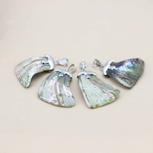 29*38mm 4PCS Ethnic Chic Random delivery Natural Abalone Material seashells sea shells pendant  jewelry crafts making Design DIY 2024 - buy cheap