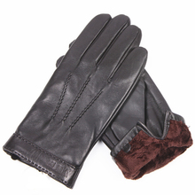 Man's Real Leather Gloves Autumn Winter Plus Velvet Warm Sheepskin Full palm Touchscreen Gloves For Driving Male EM021NC2 2024 - buy cheap