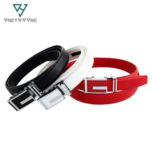 Adult Genuine Leather Belts For Women Fashion Ladies Leather Straps Business Female Automatic Buckle Cowhide Belt Black 1LW24 2024 - buy cheap