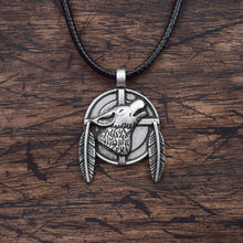 Norse Vikings wolf Pendant Necklace Male Punk Lucky Charm animal jewelry 2024 - buy cheap