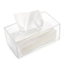 Transparent Acrylic Tissue Box Rectangular Paper Storage Box Tissue Case Tissue Holder for Restaurants Hotels Home 2024 - buy cheap