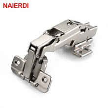 4PCS NAIERDI 175 Degree Hinges Cold Rolled Steel Fixed Cabinet Cupboard Door Thick Board Angle Hinge For Furniture Hardware 2024 - buy cheap
