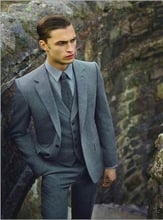 Terno masculino inverno de baile 3 peças (jaqueta + calça + colete + gravata) blazer formal slim fit smoking feito sob encomenda mais recente calça e casaco 2024 - compre barato