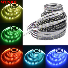Tira de luz led wesri, 5m, 12v/24v, 5050, rgbw, 4 cores em 1, smd 5050, chip led, 60 leds/m, cores mistas