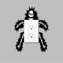 Funny Outlet Skeleton Electric Wallpaper Removable Wall Stickers for Switch Kids Room Art Decor Vinyl Decals Murals L867 2024 - buy cheap