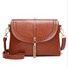 New women's single shoulder diagonal package Korean leather handbags hollow tassel bag fashion female pu bag 2024 - buy cheap
