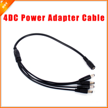 New 10pcs/lot DC Female to 4 DC Male Power Splitter Adapter Cable for CCTV Security Camera Cable for Surveillance System 2024 - buy cheap