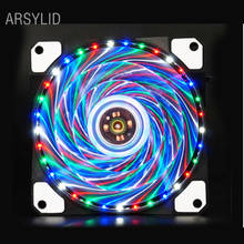 ARSYLID 33 LED 4 colors 12cm cooling fan,Computer case solar fan silent fan Blue Green Red White color Light 2024 - buy cheap