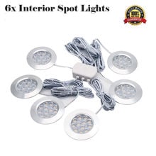 Luces LED de techo para coche con luces interiores, lámparas para gabinete, Camper, RV, luz LED Interior, blanco frío, 6000k, 3W, 6 uds. 2024 - compra barato