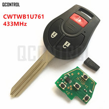 QCONTROL Car Remote Key DIY for NISSAN FCC ID CWTWB1U761 Qashqai Sunny Sylphy Tiida X-Trail 433MHz Keyless Entry 2024 - buy cheap
