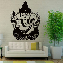 ZOOYOO Ganesha Wall Stickers Home Decor Living Room Indian Elephant Lord Wall Decals Vinyl Art Murals 2024 - buy cheap