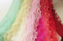 5meters /lot Multicolor 3 layers Ruffle Lace Fabric DIY Material Wedding Dress Clothing Accessories Plated Lace Trim 12cm 2024 - buy cheap