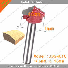 6mm*16mm,1pcs,Free shipping CNC Engraving 3D Woodworking Milling Cutter,Tungsten Solid carbide End Mill,Wood Tools,Router Bit 2024 - buy cheap