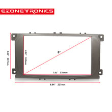 Marco de radio de DVD para coche, Kit de montaje de Panel de salpicadero estéreo, 2 din, para Ford Focus II, c-max, s-max, Fusion 2024 - compra barato