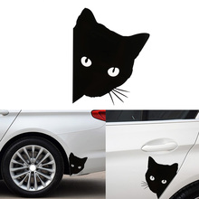 Dewtreetali-pegatinas de cara de gato para coche, calcomanías decorativas de motocicleta, 12x15CM, para ventana de coche 2024 - compra barato