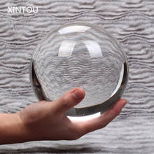 XINTOU большой K9 Кристальный стеклянный шар, прозрачный фэн-шуй, настольные украшения, удачи, сфера шар, поделки для украшения дома, аксессуары 2024 - купить недорого