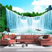 Обои на заказ 3D гостиная офис пейзаж водопад фоновые обои с пейзажем стены 3 d papel де parede 2024 - купить недорого