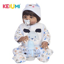 Keiumi-boneca realista, boneca de corpo inteiro em silicone, 57 cm, forma de menina, brinquedo para crianças, presente de natal 2024 - compre barato