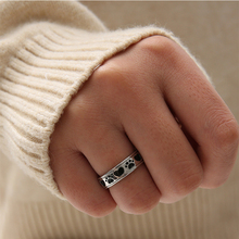 1 шт., креативные резные кольца с открытым принтом собаки в форме сердца, серебряные кольца для девочек, модные вечерние ювелирные изделия на день рождения, женский набор колец 2024 - купить недорого